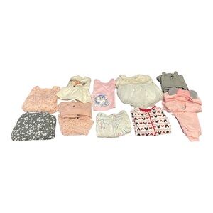 Baby Girl 6 month Clothing Bundle Set of 12 Pieces Dress Tops Pants Jumpers